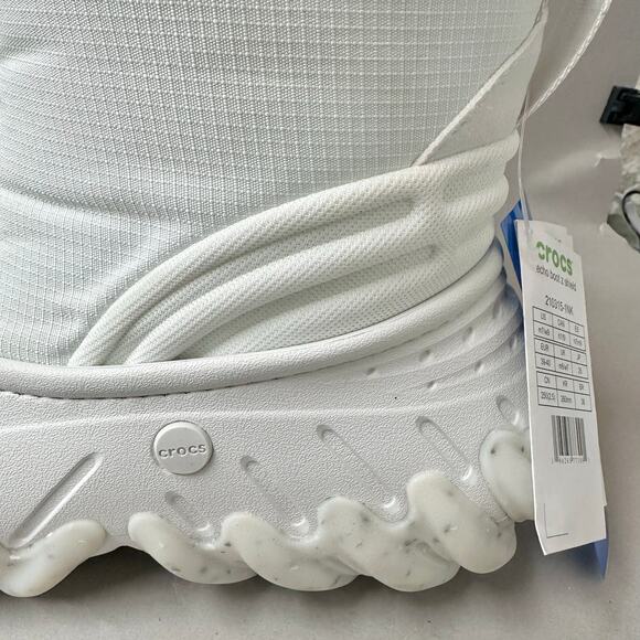 Crocs Echo Boot Z Shield Boots in Moonlight Zip Front Womens Size 9 Mens 7 - Picture 15 of 16